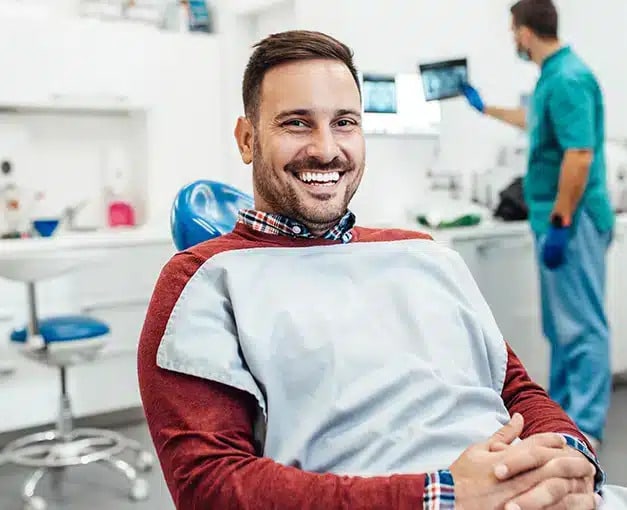 Man prepping for invisaligners at Darley Dental Care